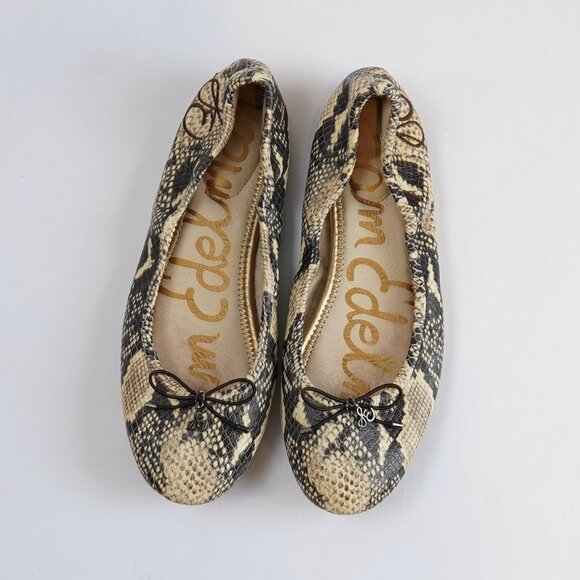 Sam Edelman Felicia Ballet Flat Snake Print - Size 8 - Picture 2 of 7